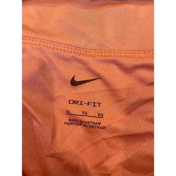 Nike DriFit Women Running Shorts XL Elastic Waist Comfy Colorful Orange Tie Dye - Picture 2 of 11